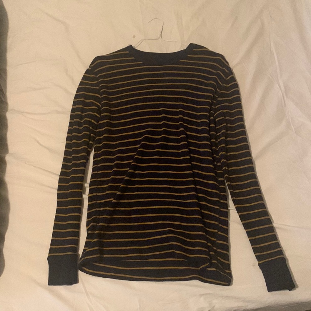 Dark navy & caramel striped Gap sweater